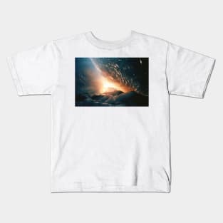 Break of dawn in the ice - Landscape Photography Kids T-Shirt